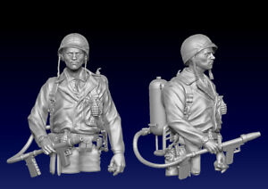 1/10 3D Printed "First Time Iwo Jima Flag Raiser" Bust from WWII
