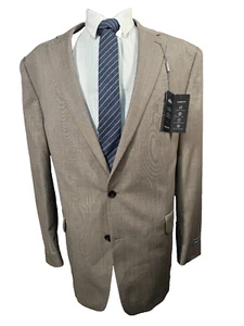 NEW MICHAEL KORS Mens Brown CLASSIC FIT STRETCH Sport Coat Blazer Jacket 48L - Picture 1 of 11