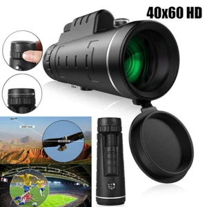 NEW 40X60 HD Monocular Optical Hunting Camping Hiking Telescope Day Night Vision - Picture 1 of 12