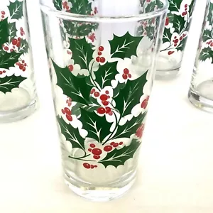Vasos de colección Holly Berry 8 piezas caja original Indiana Bartlett Collins - Imagen 1 de 7