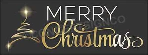 4'x10' MERRY CHRISTMAS BANNER Signs XL Happy Holidays Seasons Santa Trees Winter - Picture 1 of 3