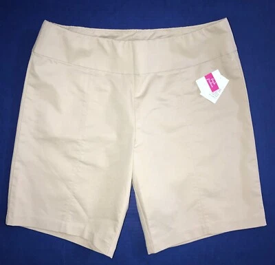 FRESH PRODUCE Small Washed Khaki BEIGE SOPHIA Stretch Shorts $65 NWT New S  - Image 1 of 3