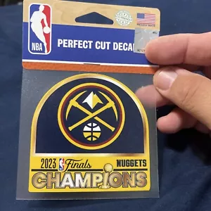 Denver Nuggets 2023 NBA Finals Champions 4x4” Perfect Cut Decal - Picture 1 of 1