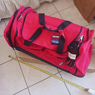 Marlboro Rolling Duffle Bag Luggage Extra Large Heavy Duty 34x16x12 MOTOCROSS  - Image 1 of 4