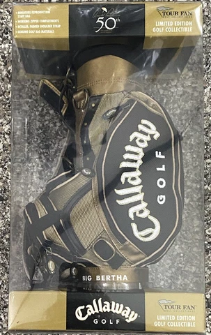 New Arnold Palmer 50th Masters Limited Edition Callaway Miniature Golf Bag NIB Cover
