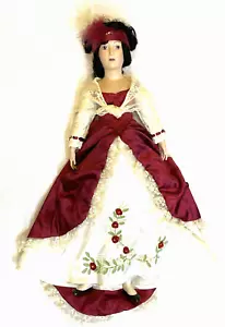 Franklin Mint 24" Dolly Madison, First Lady of USA Porcelain Heirloom Doll 1984 - Picture 1 of 12