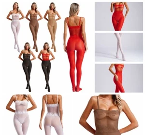 Mujeres Body Juegos con disfraces Leotardo Ropa Interior Mono Lencería Ropa de dormir Criada Apretado - Imagen 1 de 46