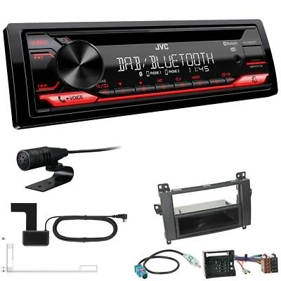 JVC KD-DB622BT DAB Auto Radio USB BT Set für Mercedes-Benz A-Klasse Audio 20 - Bild 1 von 4