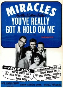 1962 Miracles "You've Really Got A Hold On Me" Song Release Promo Ad Reprint - Picture 1 of 1