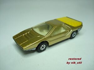 Rare Matchbox superfast #75 ALFA CARABO in GOLD /YELLOW AIRVENTS (PREPRODUCTION)