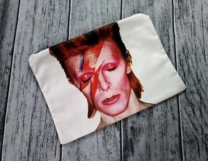 Ziggy Stardust Zipper Pouch Mesh Bowie Handmade to Order - Picture 1 of 3