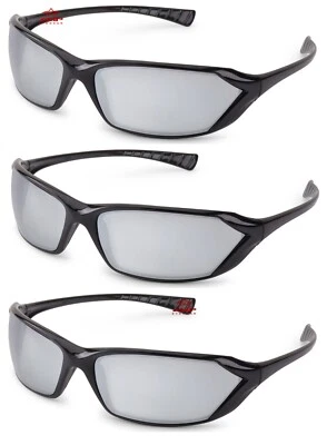 3 pares/paquete de gafas de seguridad Gateway Metro negras plateadas espejadas sol balístico Foto 1 de 4