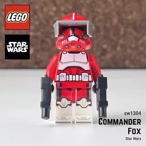 ๐ LEGO Clone Trooper Commander Fox Coruscant Guard sw1304 Minifigure Star Wars - Foto 1 di 8