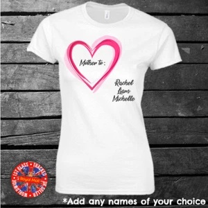Camiseta Personalizada del Día de la Madre Blanca Gris Regalo Regalo Mamá Damas - Imagen 1 de 1
