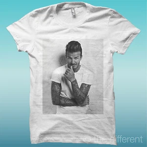 T-SHIRT " DAVID BECKHAM MAGLIA " BIANCO THE HAPPINESS IS HAVE MY T-SHIRT NEW - Picture 1 of 1