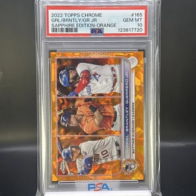 Vlad Guerrero Jr 2022 Topps Cromo Zafiro #165 Naranja Refractor/25 PSA 10 Foto 1 de 4