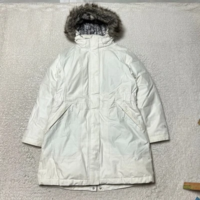 The North Face Jacket Women Extra Large White Arctic Parka 550 Goose Down Hiking - Image 1 of 4