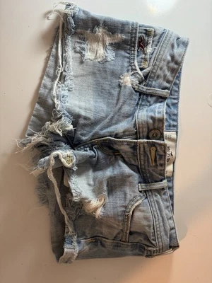 Pantalones cortos de jean Hollister para mujer talla Corte envejecido 00 W 23 Foto 1 de 4