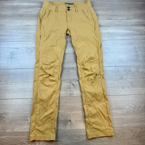 prAna Convertible Roll Tab Outdoor Hiking Pants Women's 0 Regular Brown Nylon - Picture 1 of 17