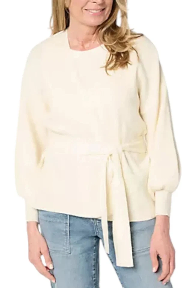 Me by Jennie Garth Women's Rainey Wrap Sweater Natural - Image 1 of 1