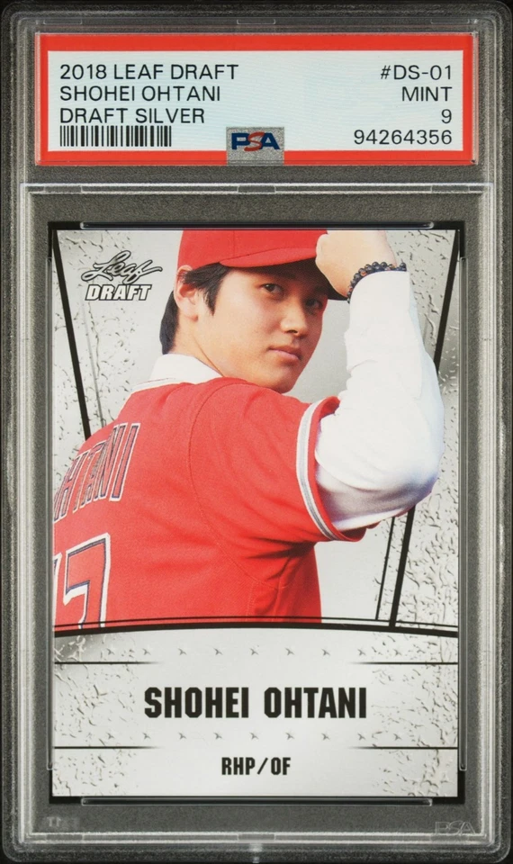 2018 LEAF DRAFT SHOHEI OTHANI DRAFT SILVER #DS=01 MINT 9 - Image 1 of 3