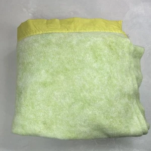 Coperta vintage bordo raso retrò verde screziato acrilico doppia misura 74"x90" - Foto 1 di 9