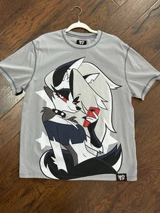 Helluva Boss Shirt Mens XL Gray Loona Graphic Tee T-Shirt Cotton Short Sleeve - Picture 1 of 7