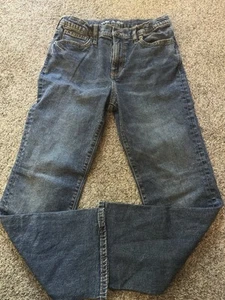 Old Navy Boys Boot Cut Built In Flex Fit Blue Jeans Adjustable Waist Sz 14 Plus - Picture 1 of 6