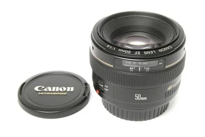 Obiettivo Canon EF 1,4 / 50mm USM per EOS usato a baionetta in metallo in confezione originale - Immagine 1 di 4