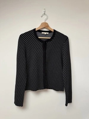 Maje Black Diagonal Striped Fitted Cardigan Size S_New - Image 1 of 4