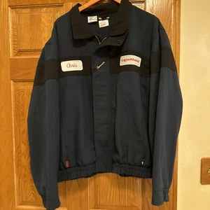 Workrite FR Nomex Work Jacket Mens L Blue Full Zip Exxon Mobil Canvas VGC - Picture 1 of 13