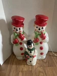 VINTAGE 22" SNOWMAN BLOW MOLD X2 Plus 12” Empire Blow Mold - Picture 1 of 7