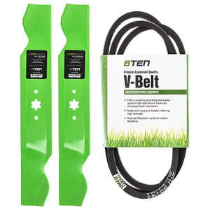 Mower Blades & Deck Belt Kit for Murray M12538 M115-38 M125-38 M19546 M13538 - Picture 1 of 5