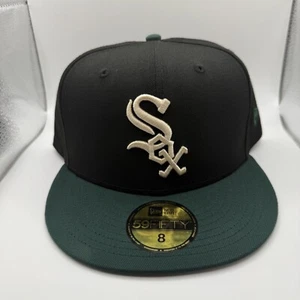 New Era 59Fifty Chicago White Sox Colorpack Black/Green Fitted Hat Size 8 - Picture 1 of 5