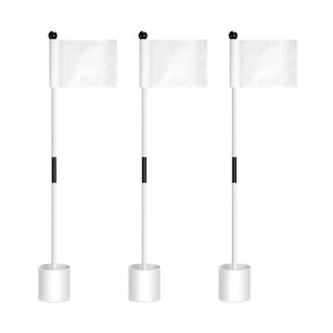 3 Set Golf FlagSticks Flags with Cups Practice Putting Green Flag Golf Pole P... - Picture 1 of 7