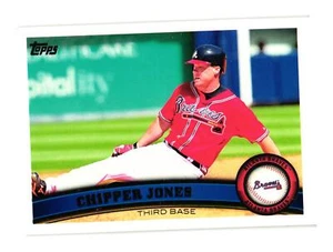 2011 Topps #169a Chipper Jones Atlanta Braves - Picture 1 of 2