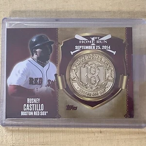 2015 Topps RUSNEY CASTILLO First Home Run Gold Medallion Coin FHRM-RC RED SOX - Picture 1 of 2