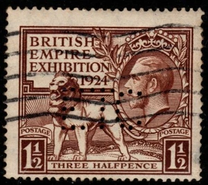Great Britain 1924 Exhibition SG431 PERFIN "ETC" slight thin bottom right(SCANS) - Picture 1 of 2