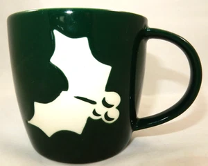 Tazza da caffè Starbucks 2011 verde con agrifoglio bianco 14 oz - Foto 1 di 6