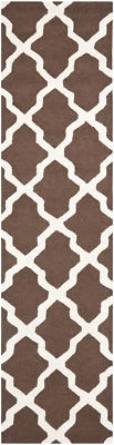 Safavieh Cambridge DARK BROWN / IVORY Wool Runner 2'-6 x 14' - CAM121H-214 - Image 1 of 2