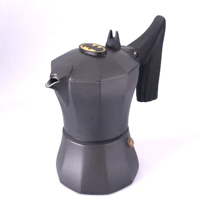 CAFFETTIERA 3 BATMAN MOKA POT CUP accademia Mugnano DC COMICS  FIGURA BATMAN - Image 1 of 4