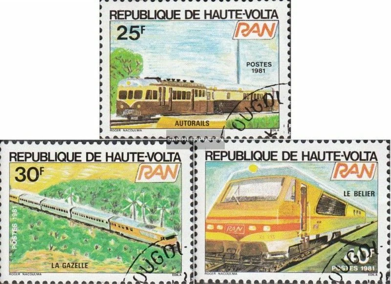Upper Volta 831-833 (полный выпуск) б/у 1981 Railway of Upper - Изображение 1 из 1