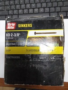 Tornillos interiores de madera Grip-Rite 8D 2-3/8 amarillo zinc (648 por caja) - Imagen 1 de 3