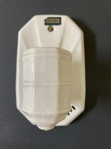 Vintage 1930s Art Deco Franklin Pottery Porcelain Ceramic Electric Wall Sconce Cover
