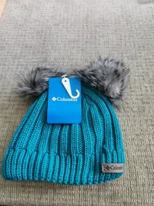Columbia Youth Snow Problem II Beanie One Size Blue Faux Bear Ears ⛷️❄️NWT - Picture 1 of 2