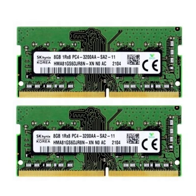 Hynix 16GB 2X8GB DDR4 3200MHz PC4-25600 SODIMM Memory Ram HMA81GS6CJR8N - Image 1 of 4