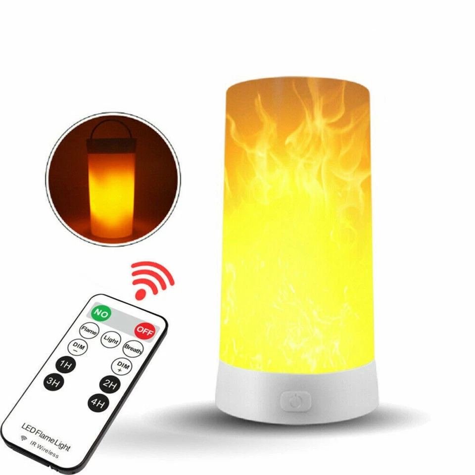 LED Flamme Licht USB Nachtlicht Fackel Feuer Lampe Flackernde Flammenlicht Dekor - Bild 1 von 4