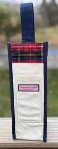 Bolso de mano de lona Vineyard Vines tartán a cuadros vino - Imagen 1 de 6