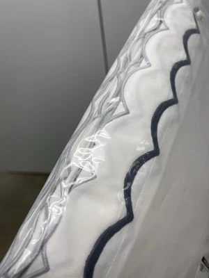 $770 Matouk India Nuevo Juego de Funda Nórdica F/Q 3 piezas 350TC Algodón Percal Carbón Foto 1 de 4