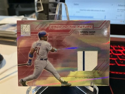 2004 Donruss Elite Back to the Future Jerseys /200 Sammy Sosa #BF-5 2 color cubs - Image 1 of 2